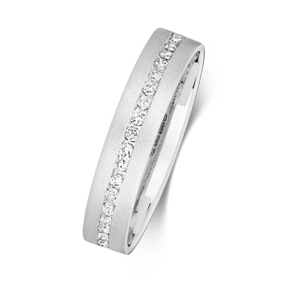 Soluna Half Eternity Diamond Wedding Band - 9k White Gold