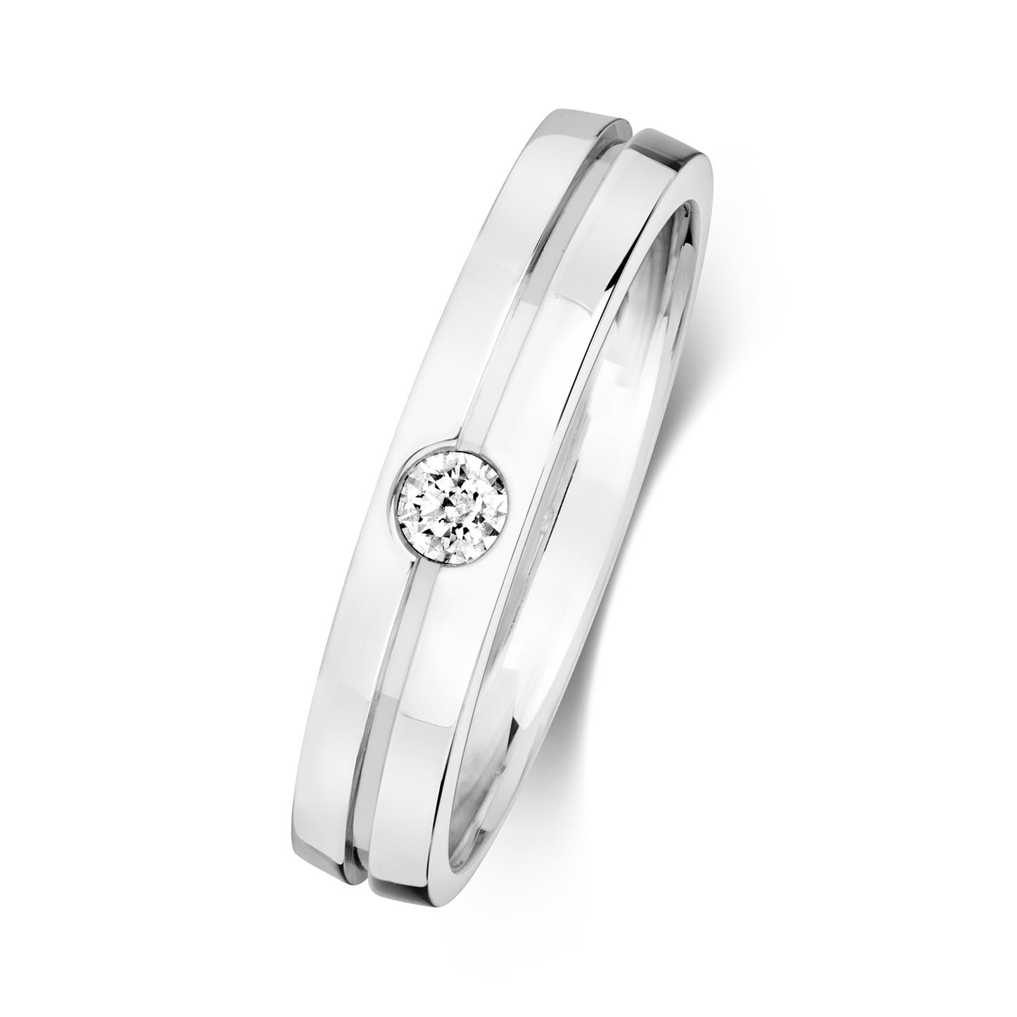 Solstice Diamond Wedding Band - Women's 9k White Gold