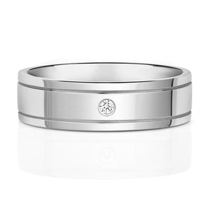 Haven Diamond Wedding Band - 9k White Gold