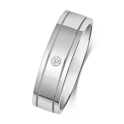 Haven Diamond Wedding Band - 9k White Gold