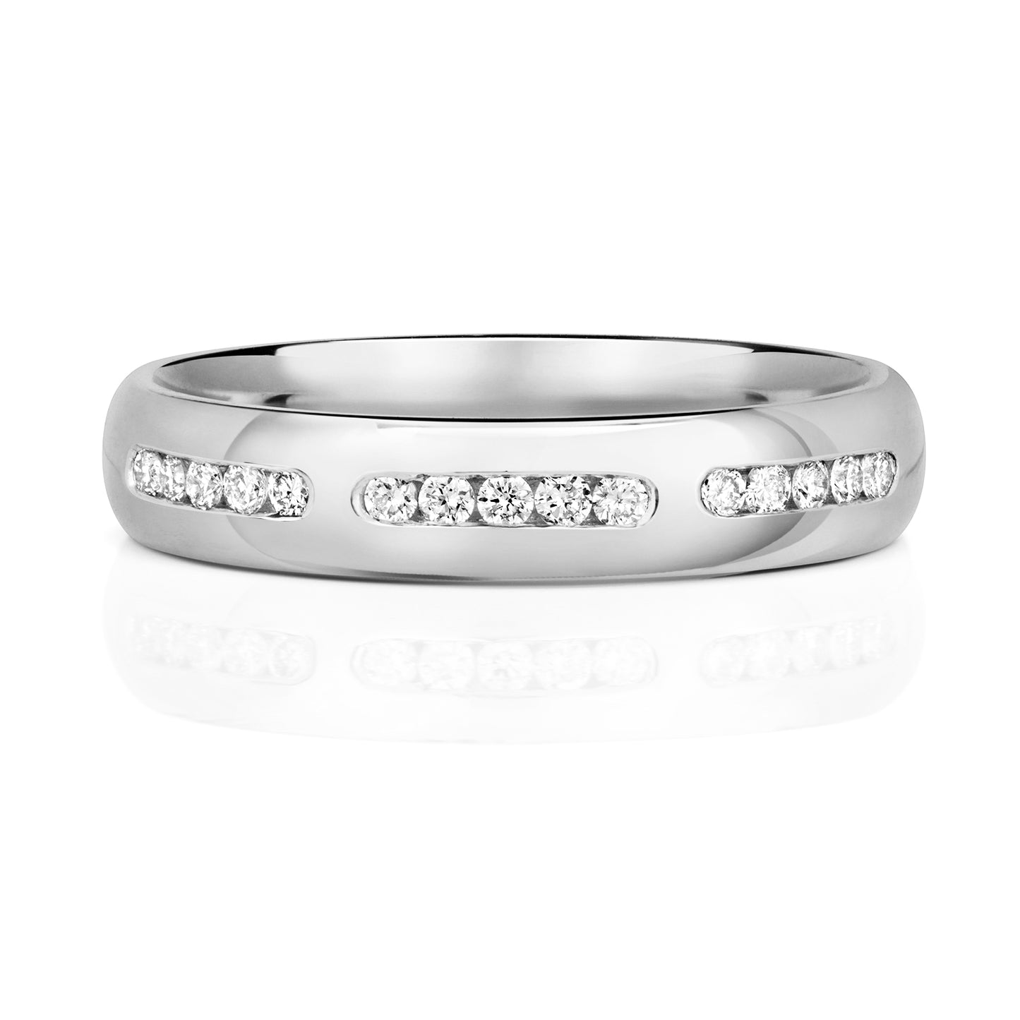 Grace Diamond Wedding Band - 9k White Gold