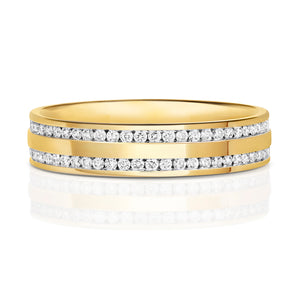 Devotion Full Eternity Set Diamond Wedding Band - 9k Yellow Gold