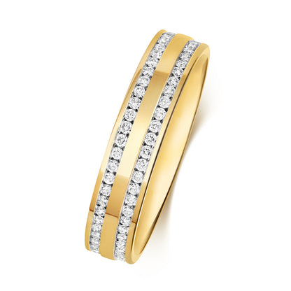 Devotion Full Eternity Set Diamond Wedding Band - 9k Yellow Gold