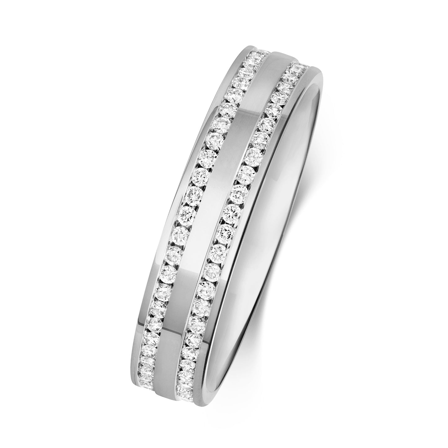 Devotion Full Eternity Set Diamond Wedding Band - 9k White Gold