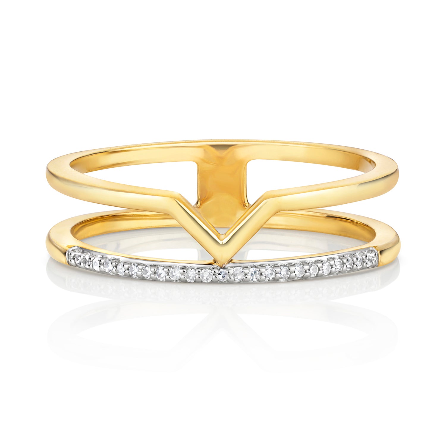 Vivo Diamond Ring 9k Yellow Gold