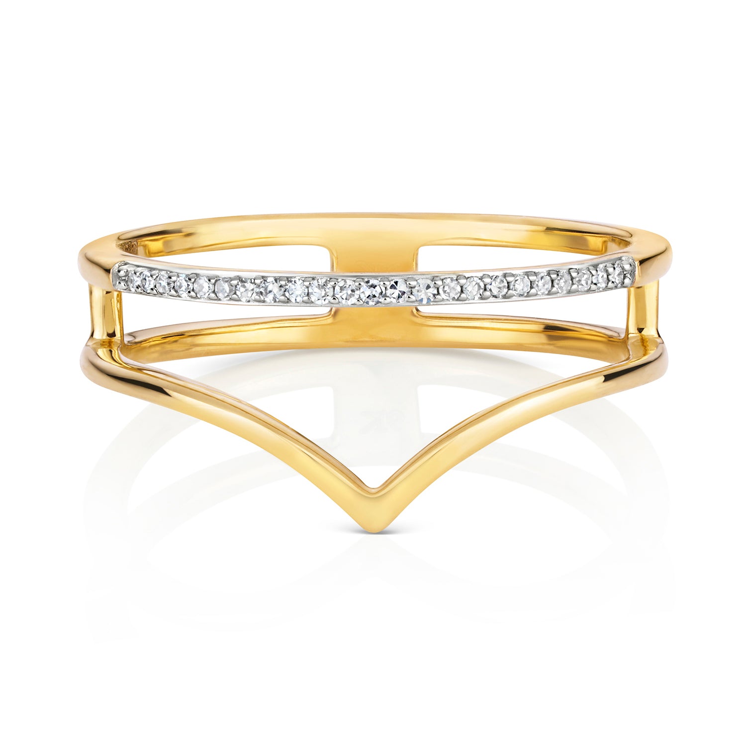 Vivo Loco Diamond Ring 9k Yellow Gold