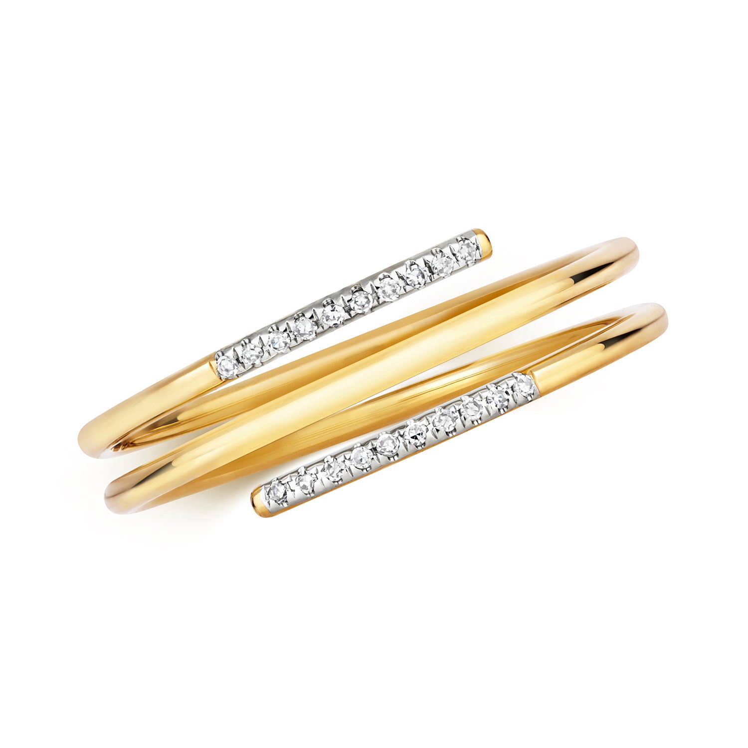 Sophia Spiral Diamond Ring - 9k Yellow Gold
