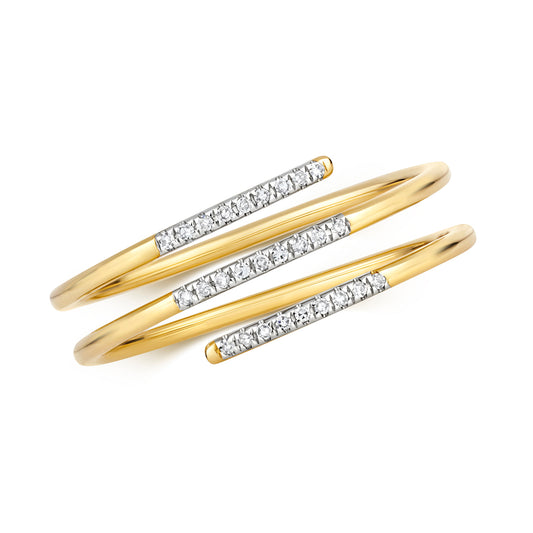 Sophia's Sister Spiral Diamond Ring - 9k Yellow Gold