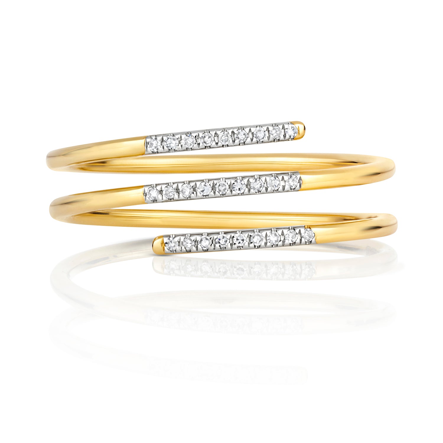Sophia's Sister Spiral Diamond Ring - 9k Yellow Gold