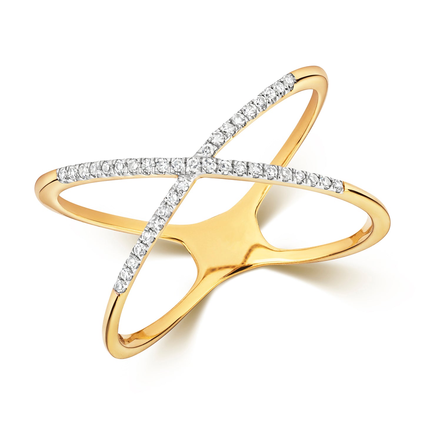 Xena Diamond Ring - 9k Yellow Gold