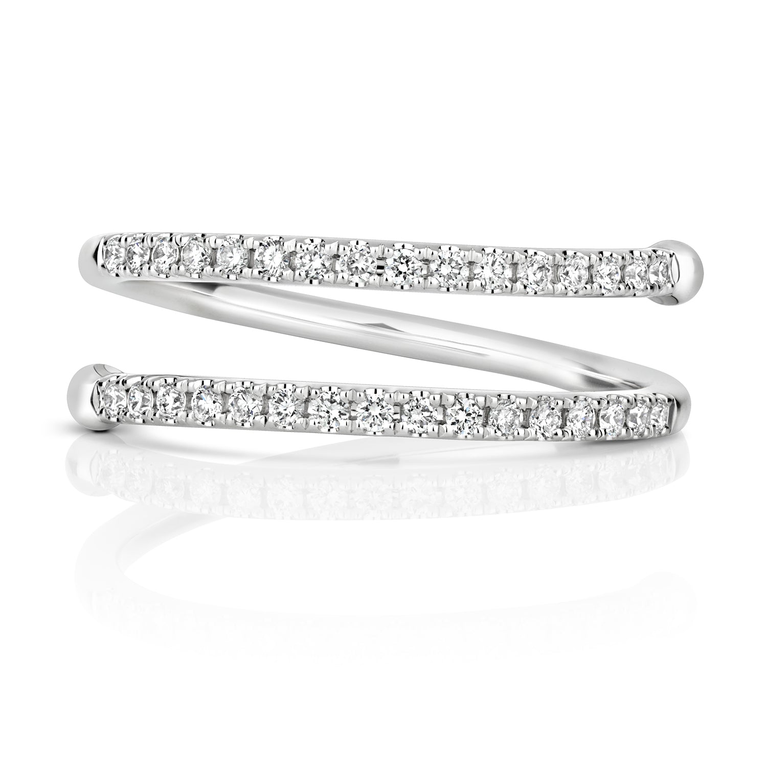 Diamond Spiral Ring - 18k White Gold, 0.21ct