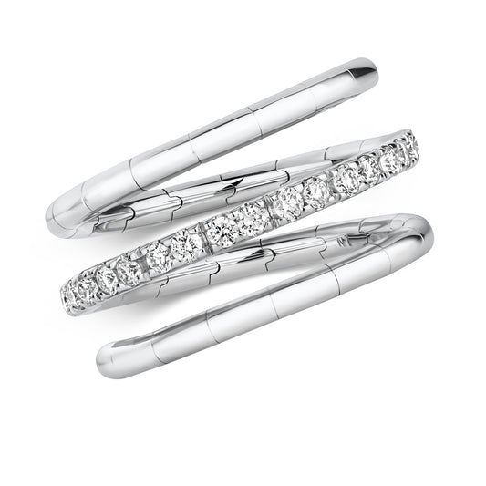 Twist Diamond Flexi Ring - 18k White Gold