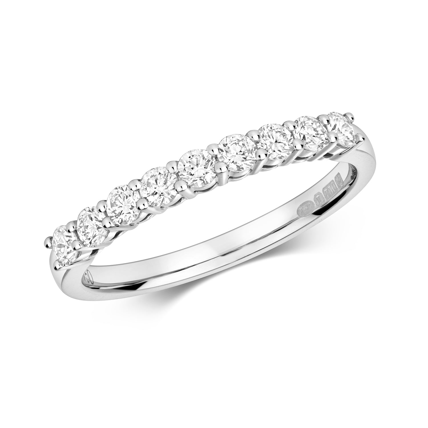 Mia Claw Set Eternity Diamond Ring - 18k White Gold, 0.45ct
