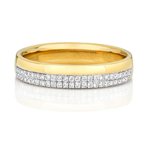 Bliss Diamond Wedding Band Micro Set - 9k Yellow Gold