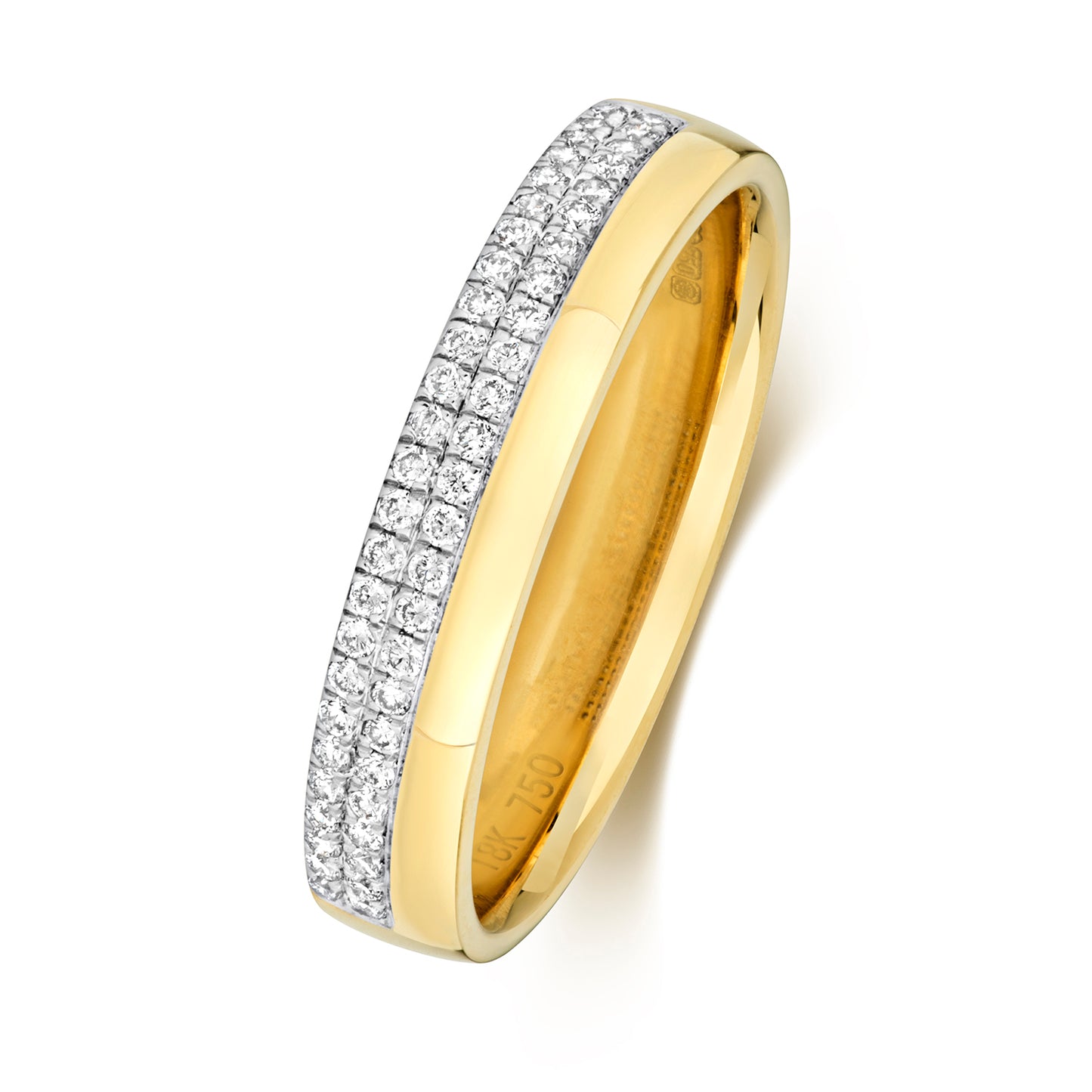 Bliss Diamond Wedding Band Micro Set - 9k Yellow Gold