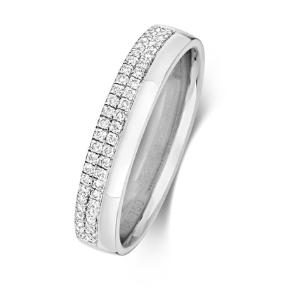 Bliss Diamond Wedding Band Micro Set - 9k White Gold