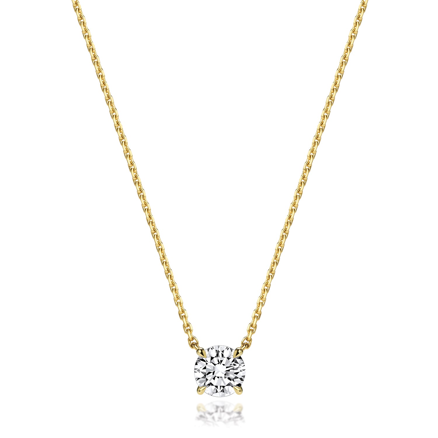 Elle 1.00ct Lab Grown Diamond Necklace - 18k Yellow Gold