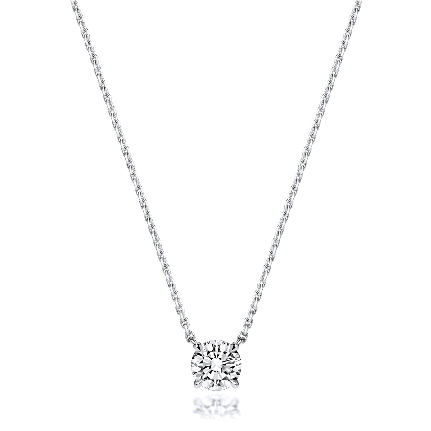 Elle 1.00ct Lab Grown Diamond Necklace - 18k White Gold