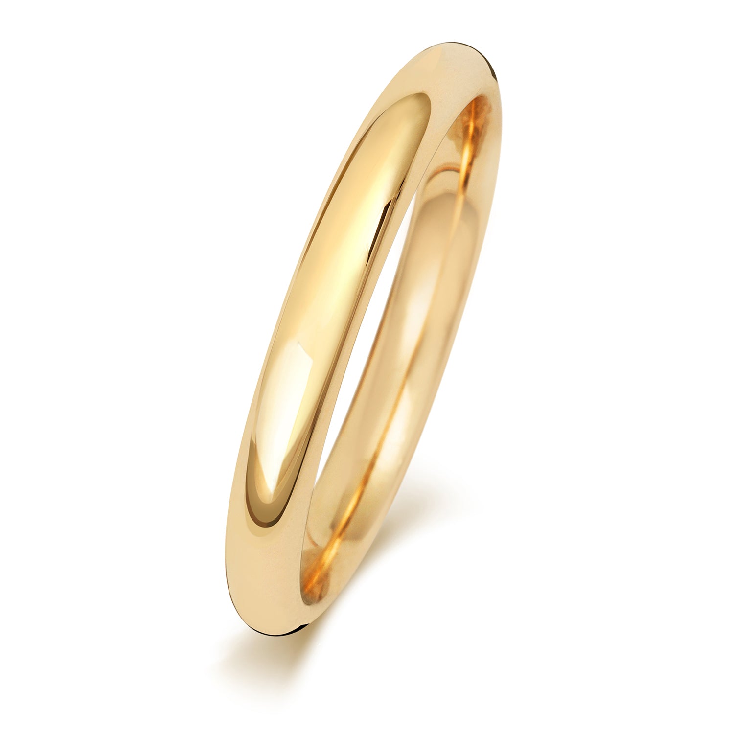 Lloyds 2.5mm Court Shape Wedding Band - 9k Yellow Gold