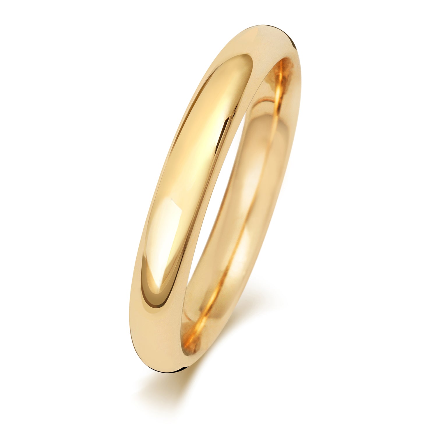 Lloyds 3mm Court Shape Wedding Band - 9k Yellow Gold