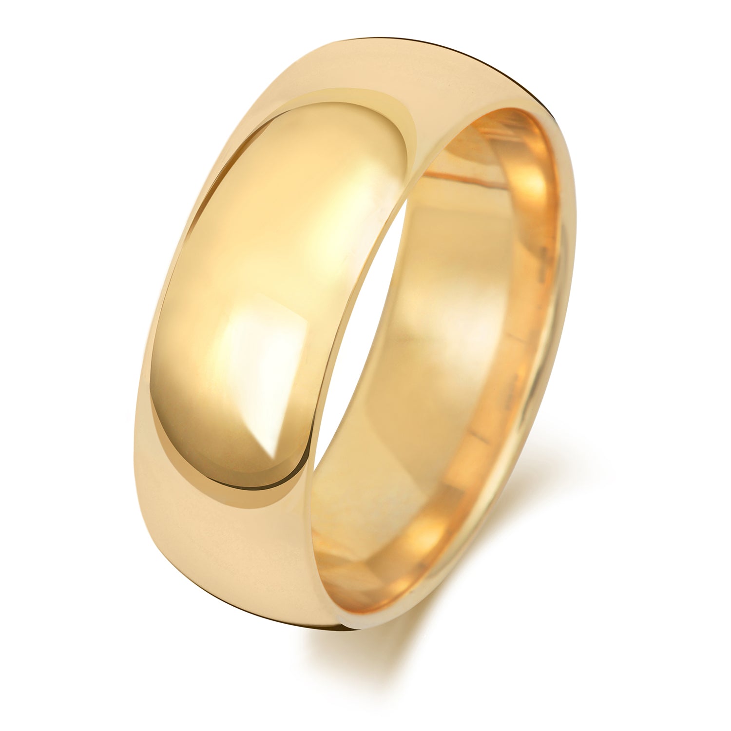 Lloyds 7mm Court Shape Wedding Band - 9k Yellow Gold