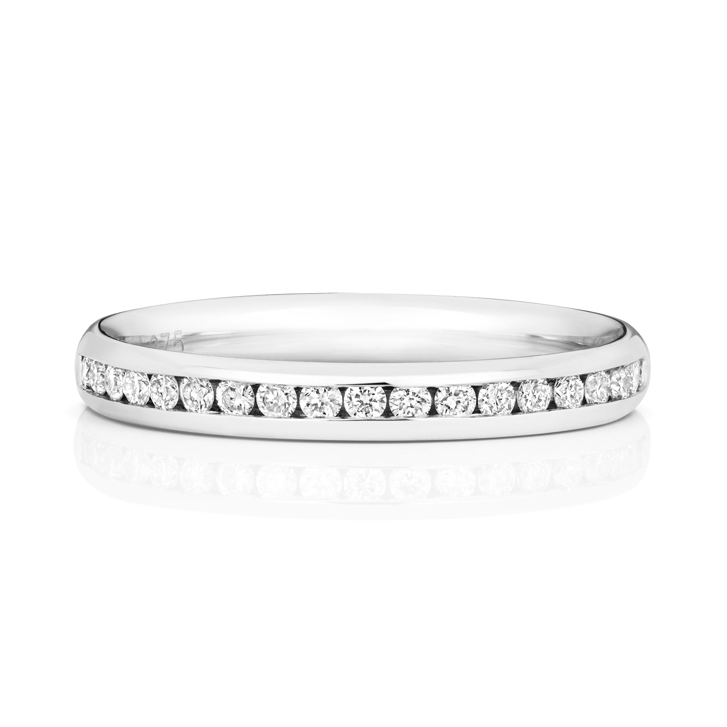 Salerno Half Eternity Channel Set Diamond Ring 2.7mm - 9k White Gold