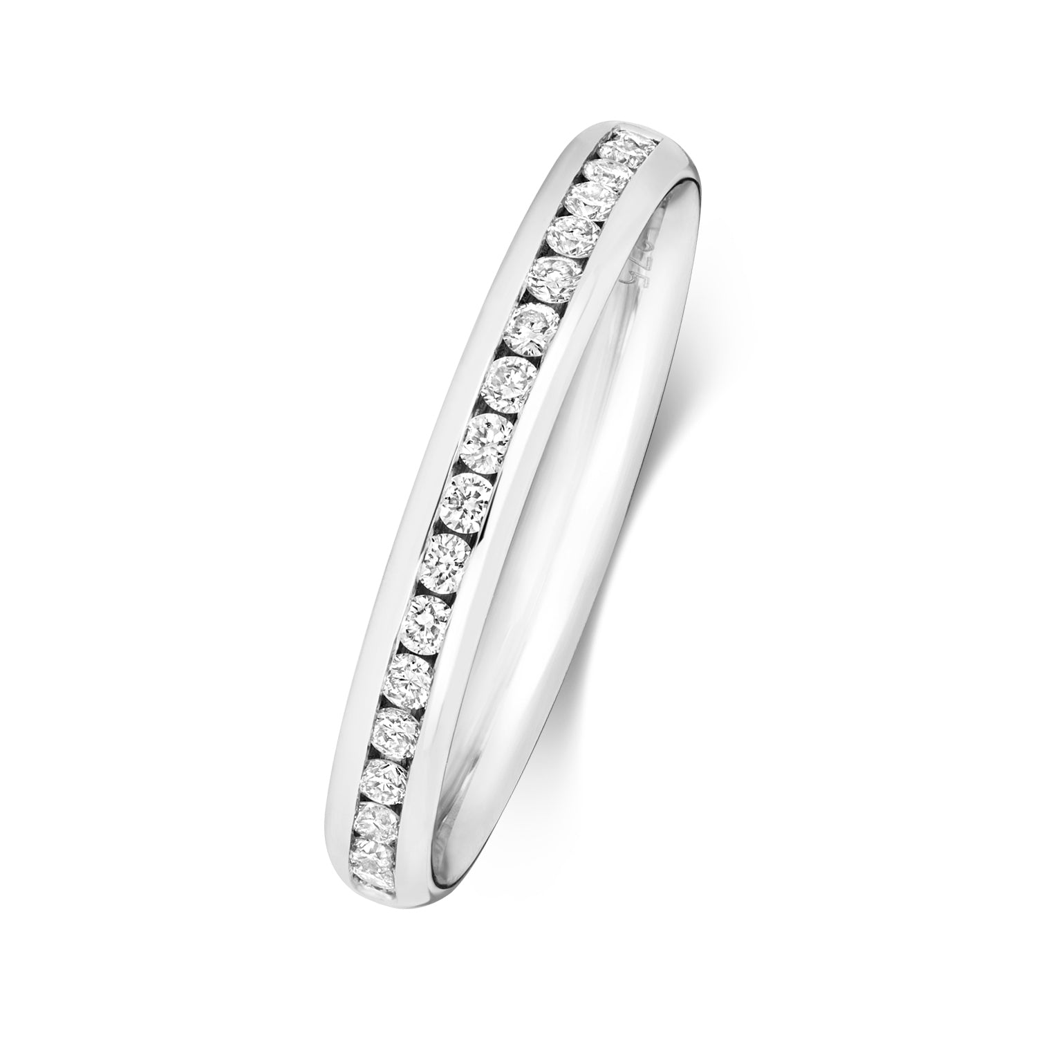 Salerno Half Eternity Channel Set Diamond Ring 2.7mm - 9k White Gold