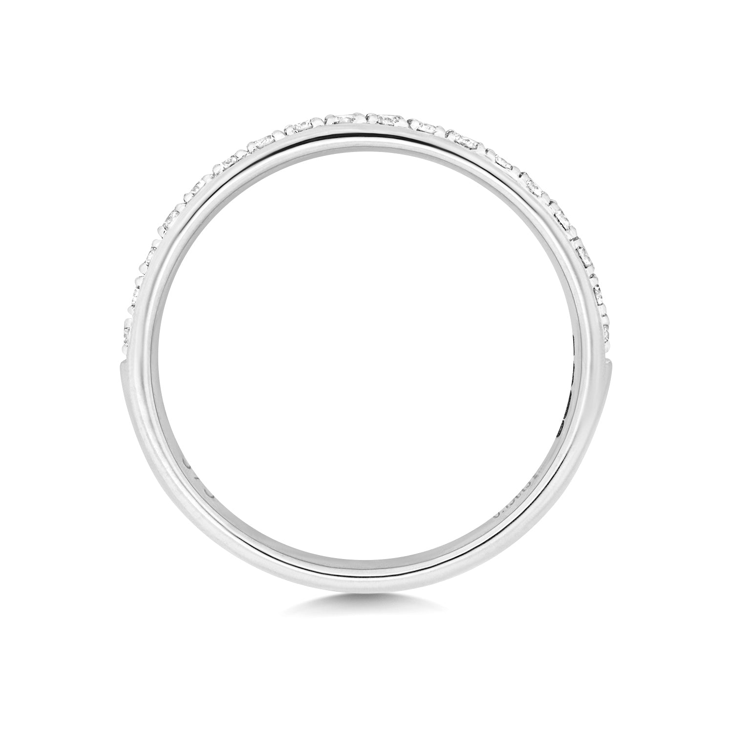 Claudia Half Eternity Grain Set Diamond Ring 2.2mm - 9k White Gold