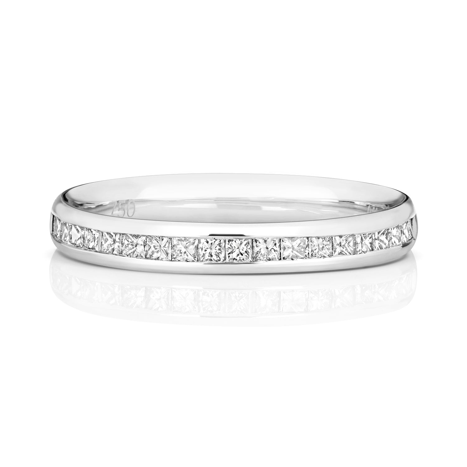 Giselle Half Eternity Diamond Wedding Band 2.7mm - 18k White Gold