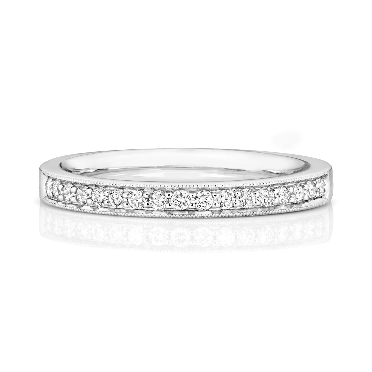 Sorrento Half Eternity Diamond Ring 2.2mm - 18k White Gold