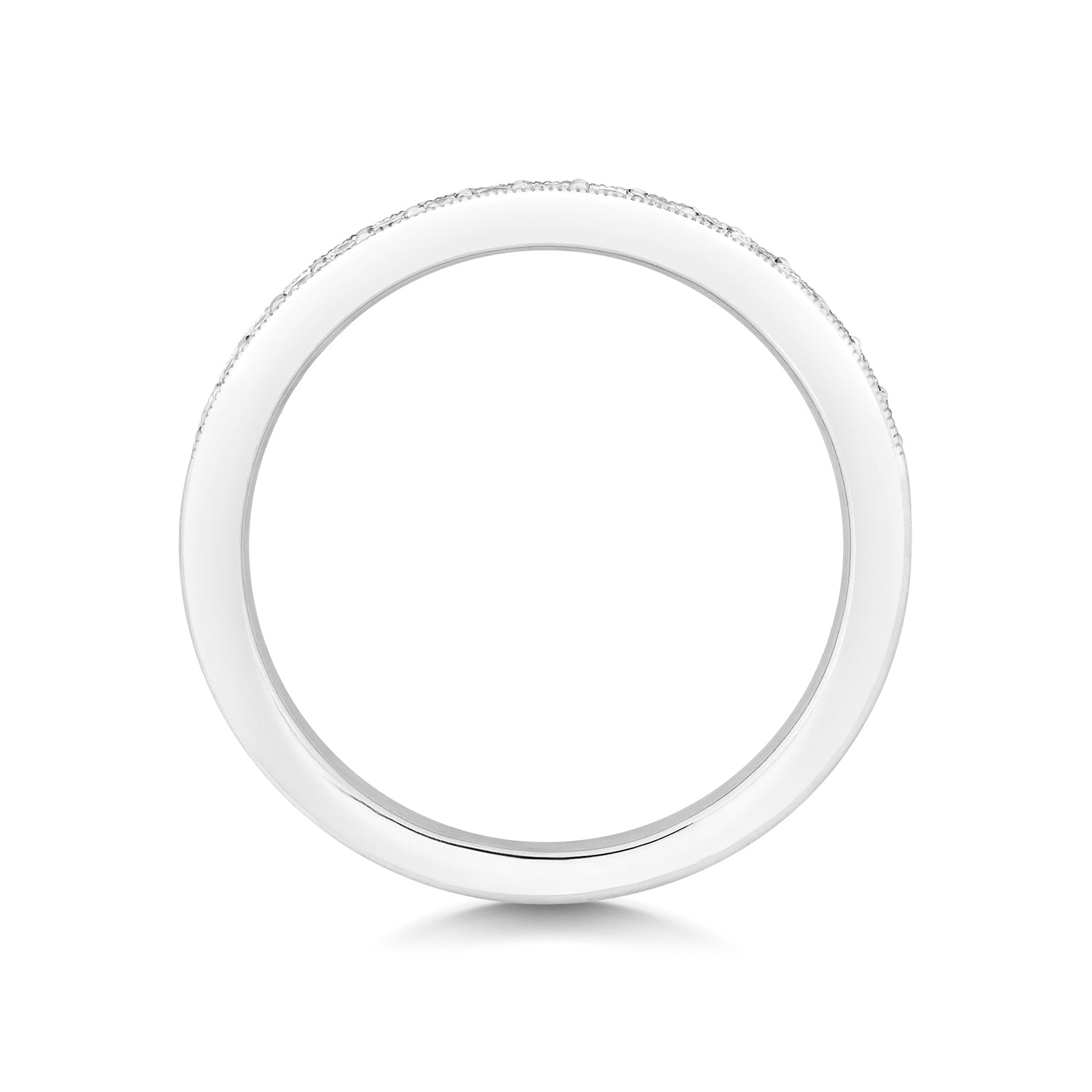 Sorrento Half Eternity Diamond Ring 2.2mm - 18k White Gold