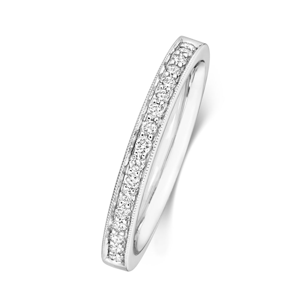 Sorrento Half Eternity Diamond Ring 2.2mm - Platinum