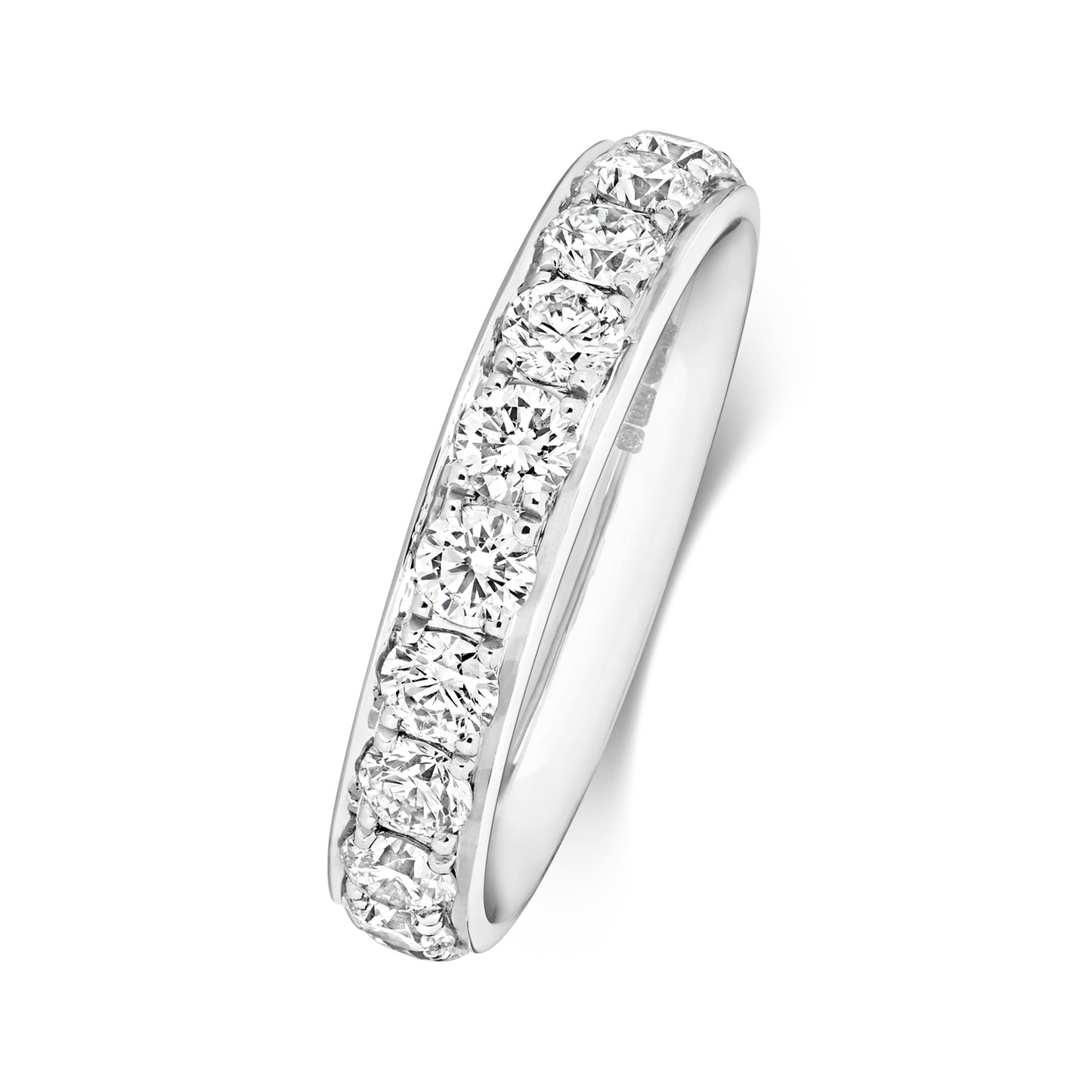 Claudia Full Eternity Grain Set Diamond Wedding Band Platinum