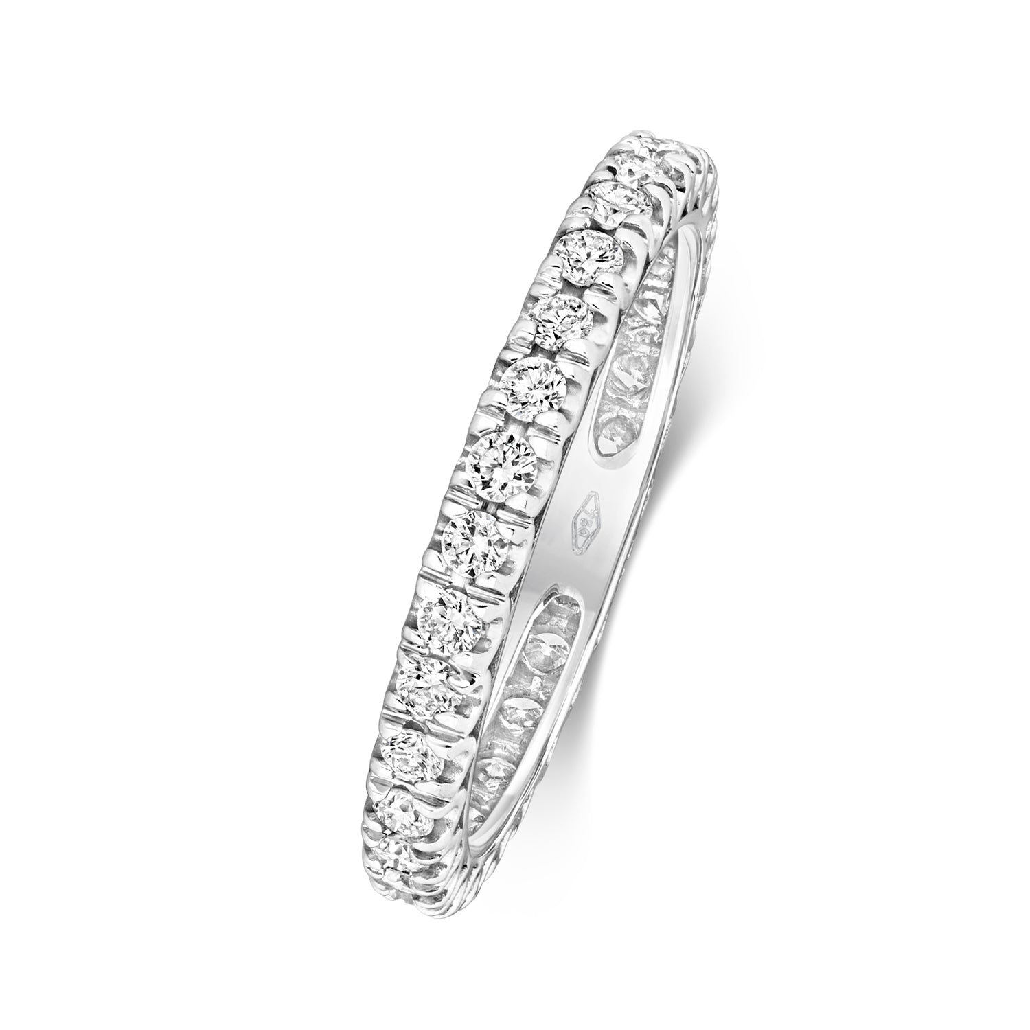 Tuscany Full Eternity Claw Set Diamond Ring 2.5mm - Platinum