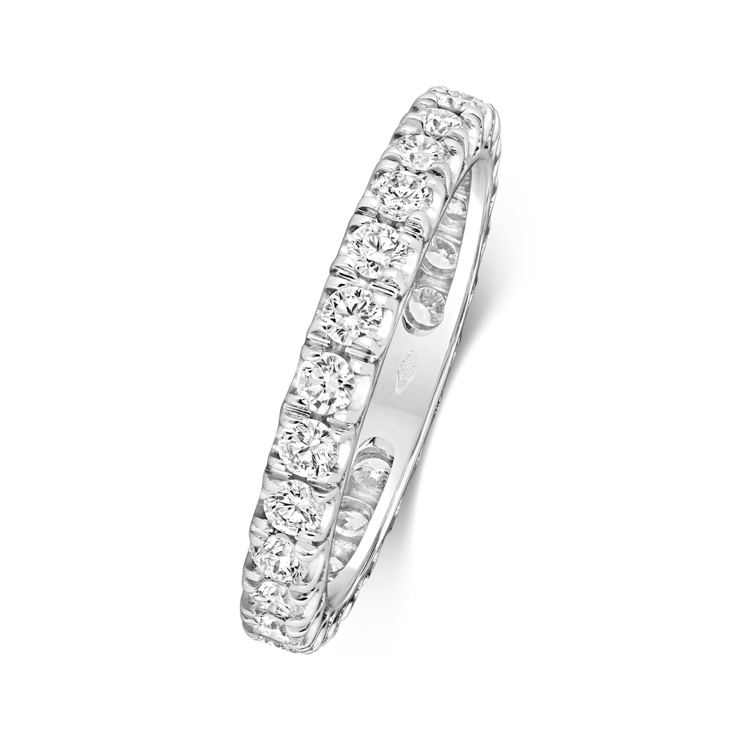 Tuscany Full Eternity Claw Set Diamond Ring 2.9mm - Platinum