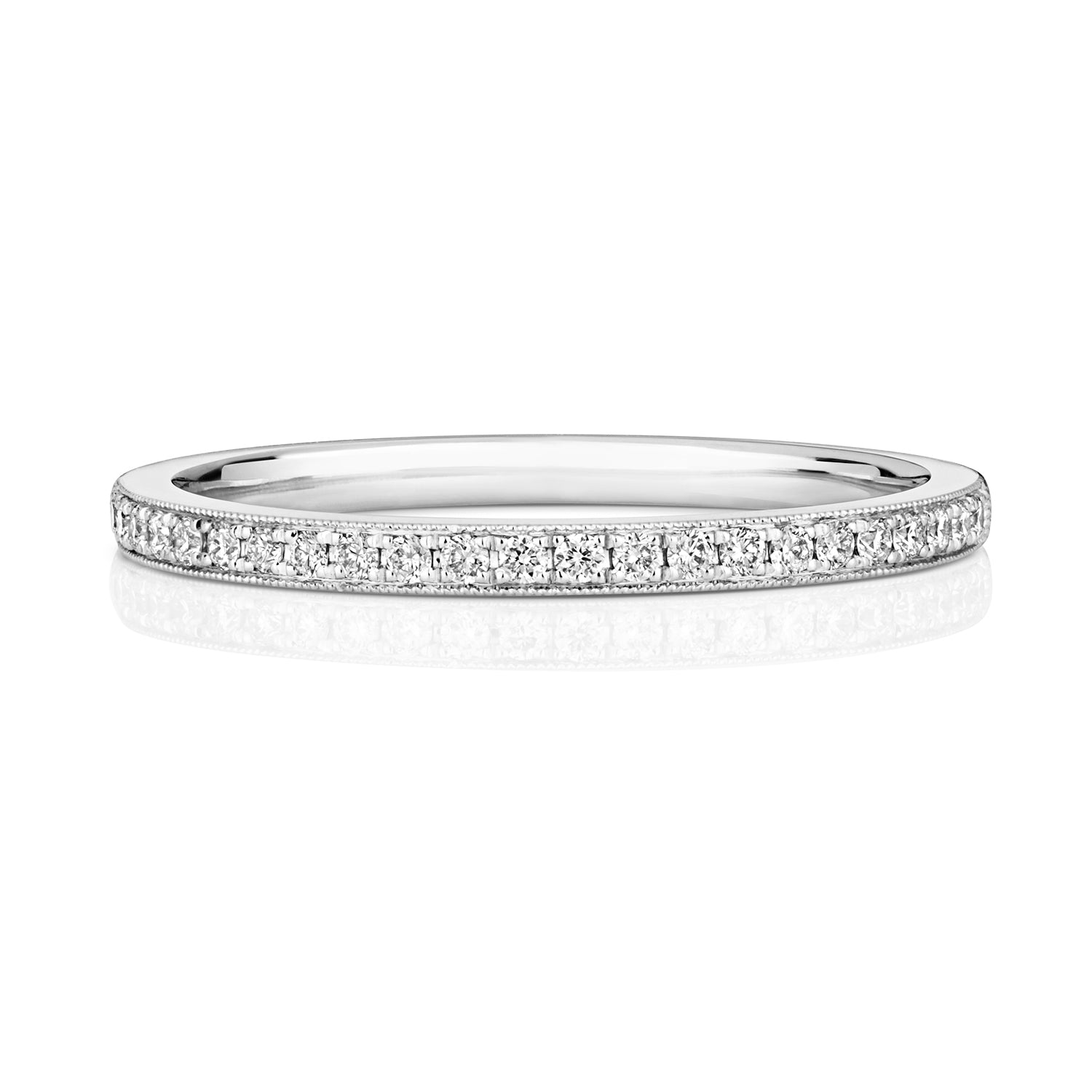 Sorrento Half Eternity Diamond Ring 1.6mm - 18k White Gold