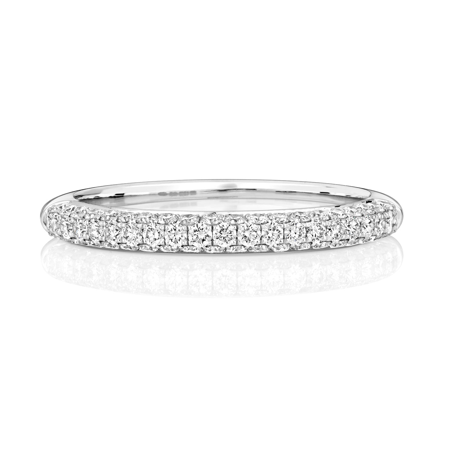 Cannes Half Eternity Diamond Ring - 18k White Gold