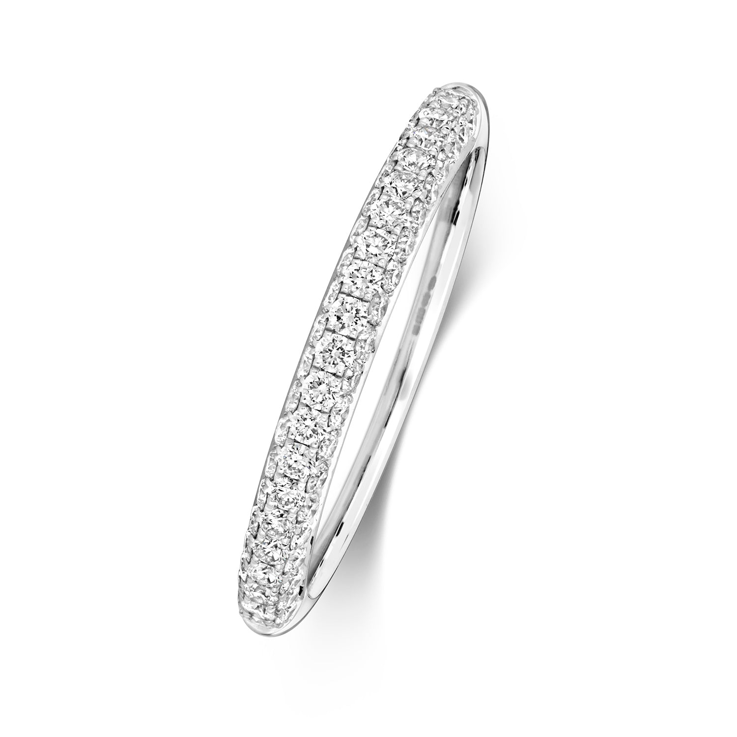 Cannes Half Eternity Diamond Ring - 18k White Gold