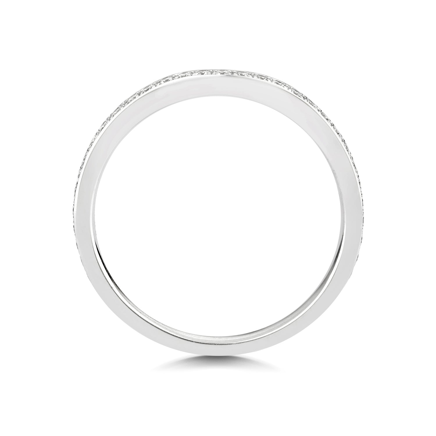 Verona Wave Eternity Diamond Ring - Platinum 1.8mm