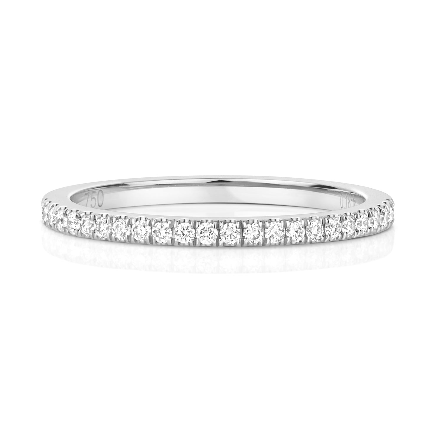 Lisbon Half Eternity Diamond Ring - Platinum 1.5mm