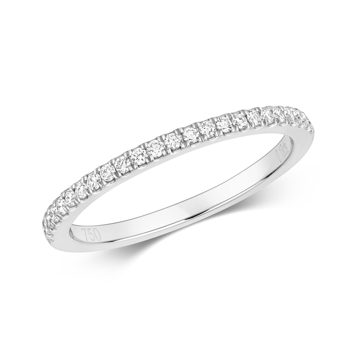 Lisbon Half Eternity Diamond Ring - Platinum 1.5mm