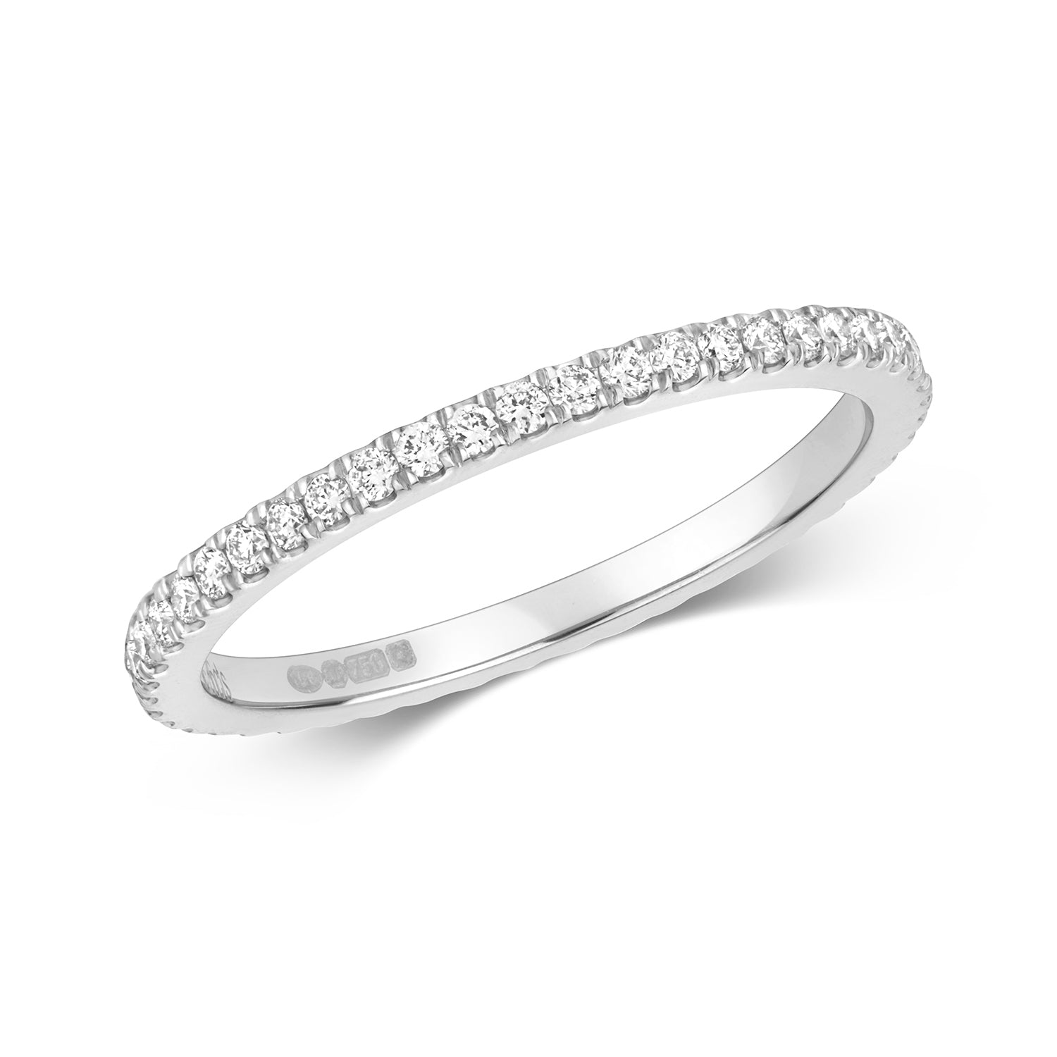 Lisbon Full Eternity Diamond Ring - Platinum 1.5mm