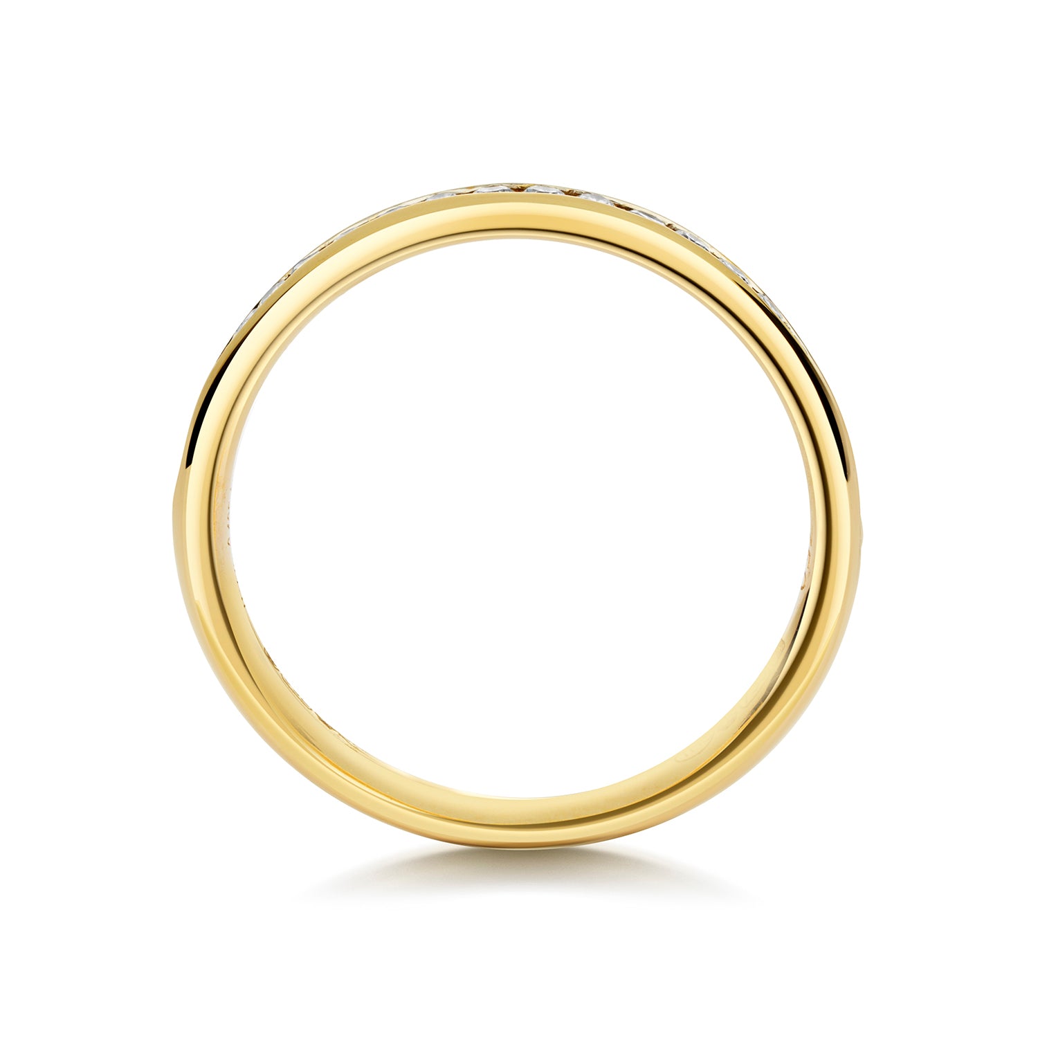 Novara Half Eternity Channel Set Diamond Ring 2.2mm - 9k Yellow Gold