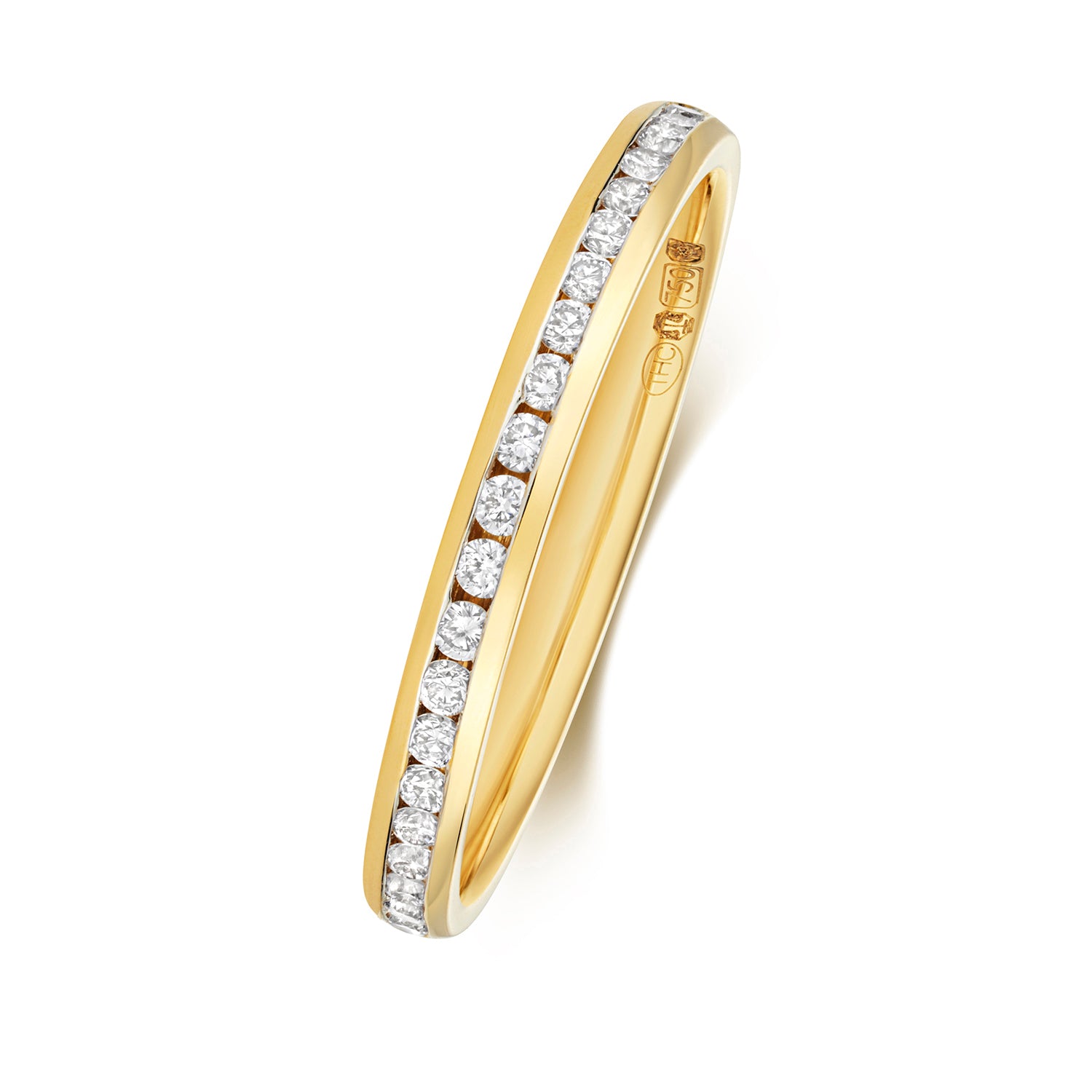 Novara Half Eternity Channel Set Diamond Ring 2.2mm - 9k Yellow Gold