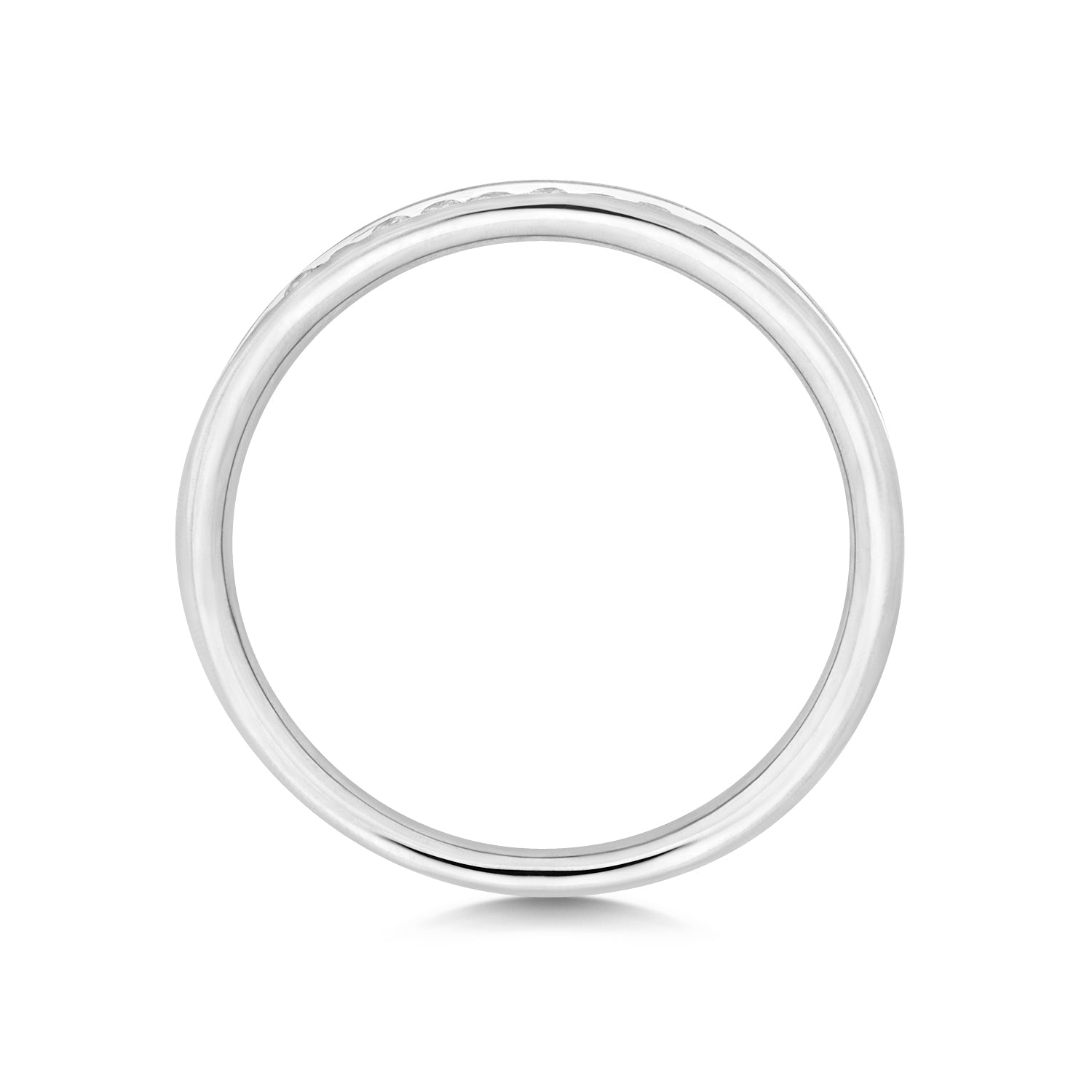 Novara Half Eternity Channel Set Diamond Ring 2.2mm - 9k White Gold