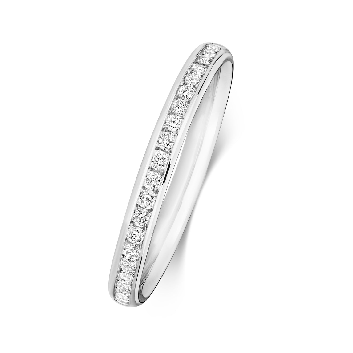 Novara Half Eternity Channel Set Diamond Ring 2.2mm - 9k White Gold