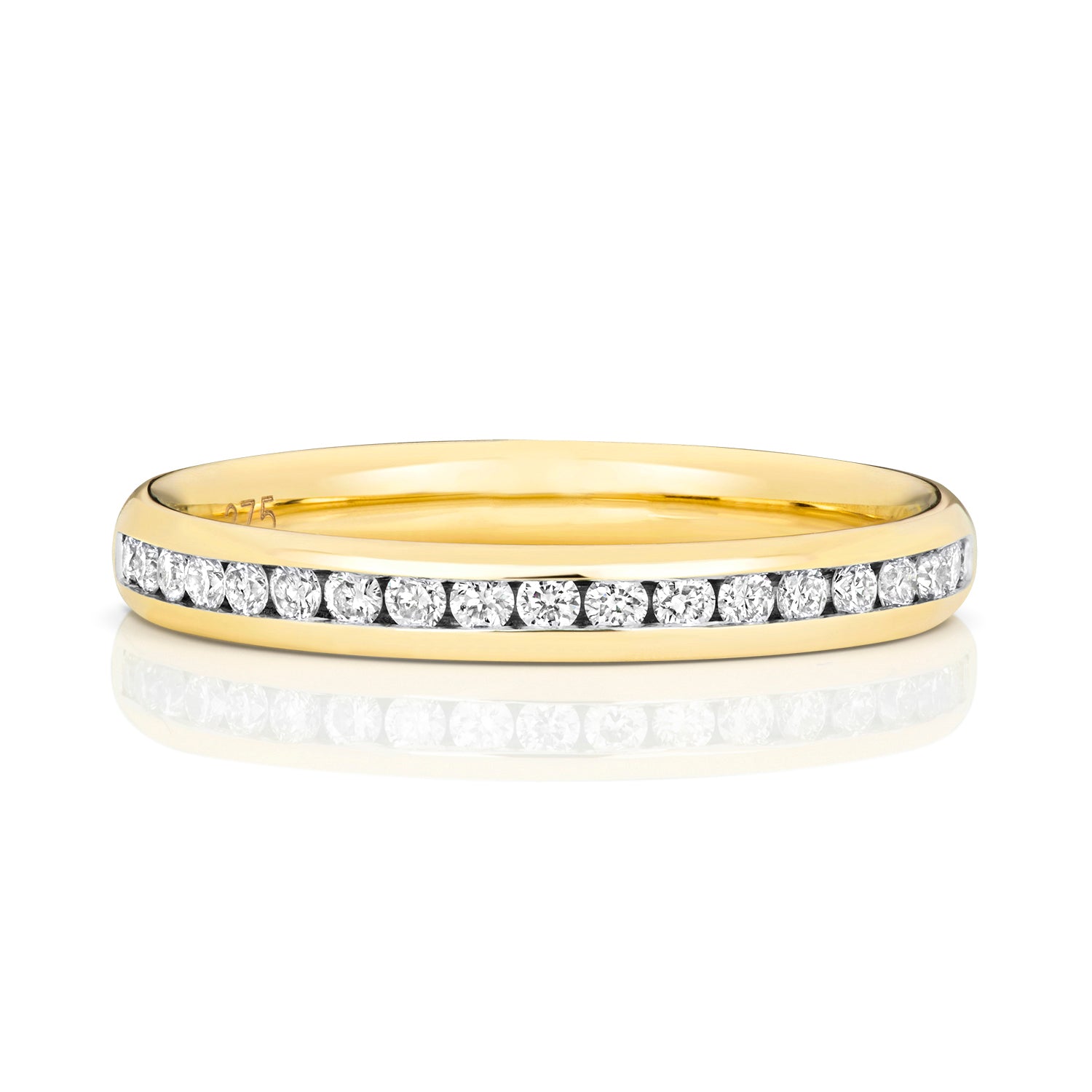 Salerno Half Eternity Channel Set Diamond Ring 2.7mm - 9k Yellow Gold