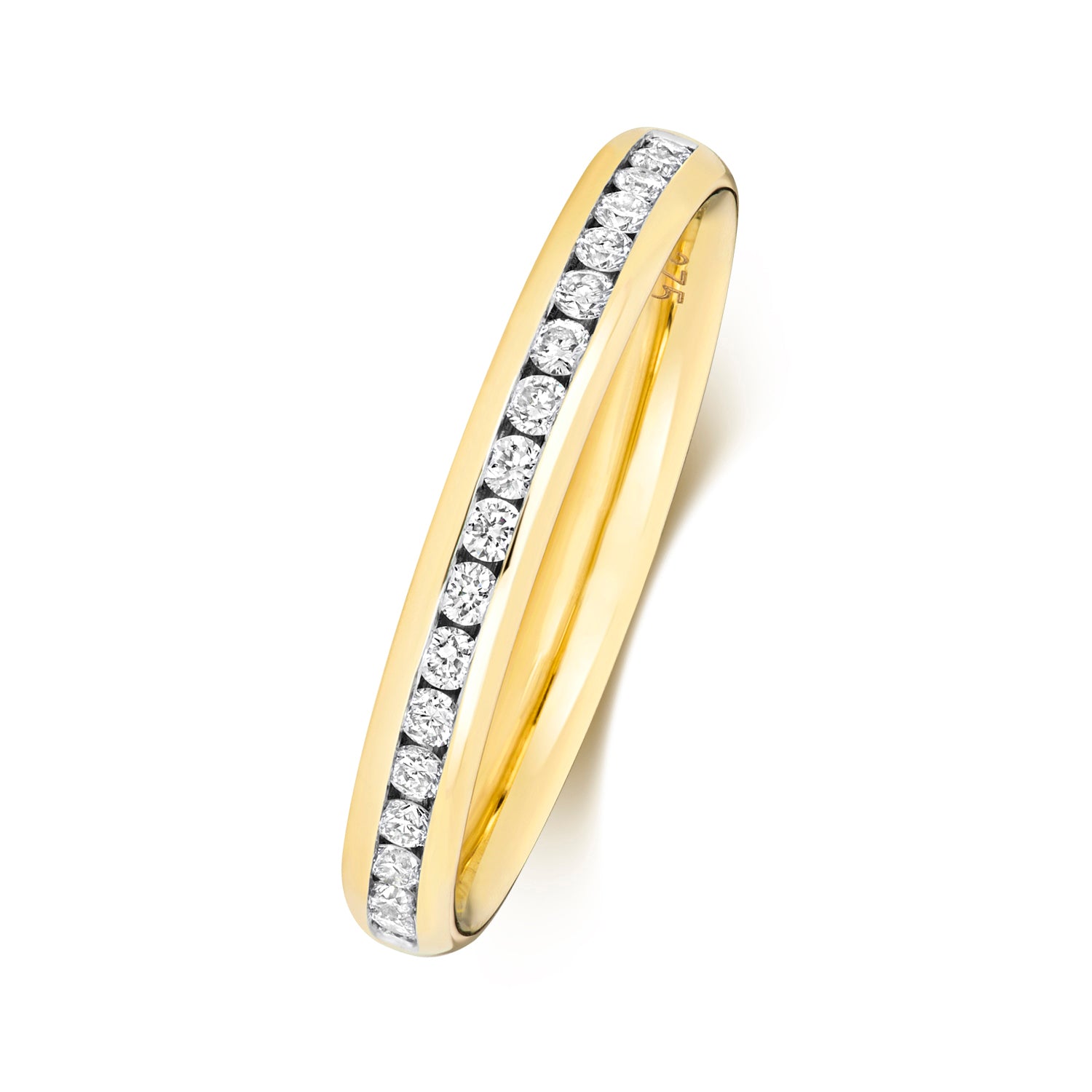 Salerno Half Eternity Channel Set Diamond Ring 2.7mm - 9k Yellow Gold