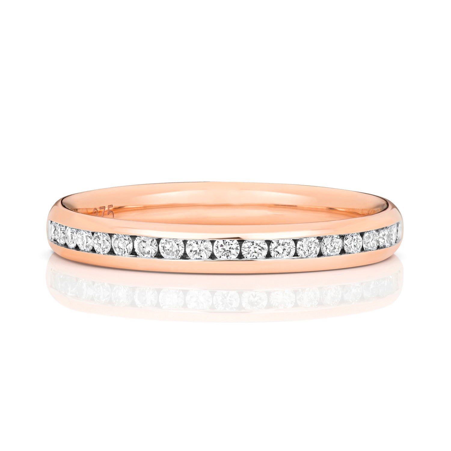 Salerno Half Eternity Channel Set Diamond Ring 2.7mm - 9k Rose Gold