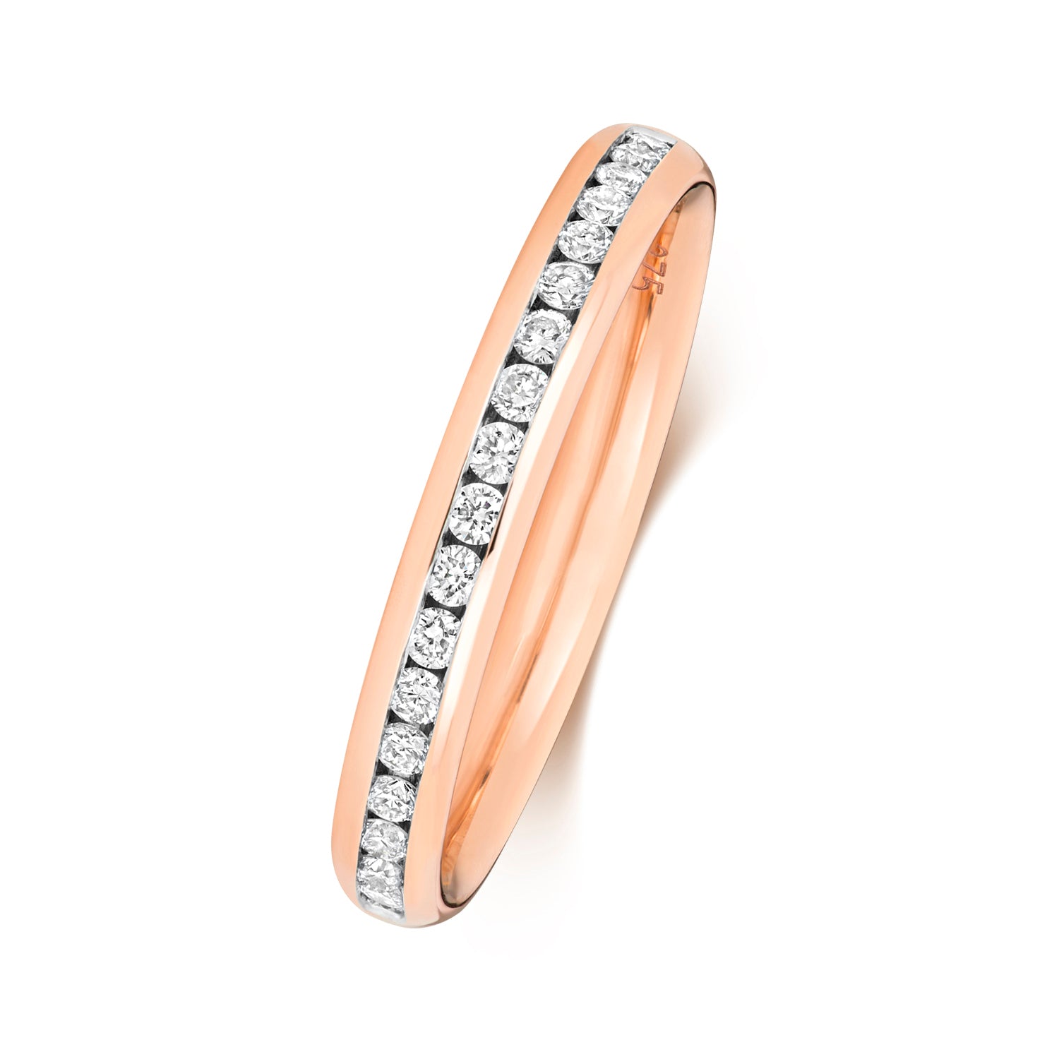 Salerno Half Eternity Channel Set Diamond Ring 2.7mm - 9k Rose Gold